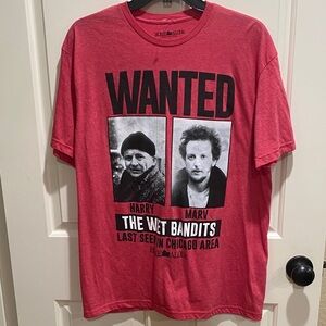 Red Graphic 'Wanted' Short Sleeve Tee